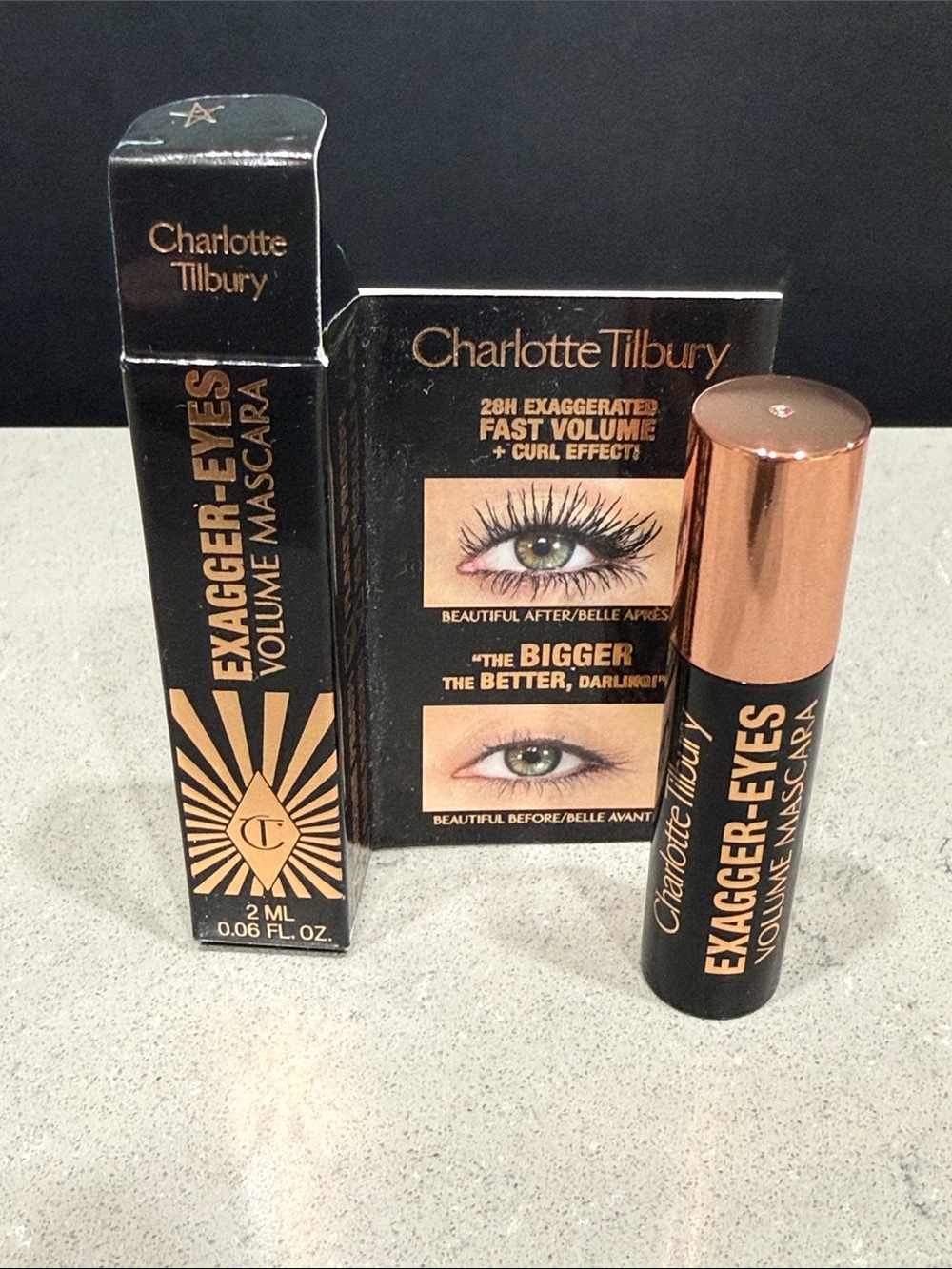 Charlotte Tilbury Exagger-Eyes Volume Mascara - Blac, Mini Size, new/unused